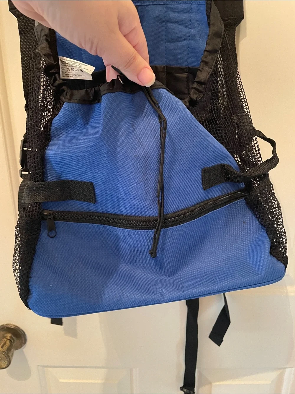 Blue Pet Backpack Carrier Front Wear Small Dog Cat Hands Free Bag
